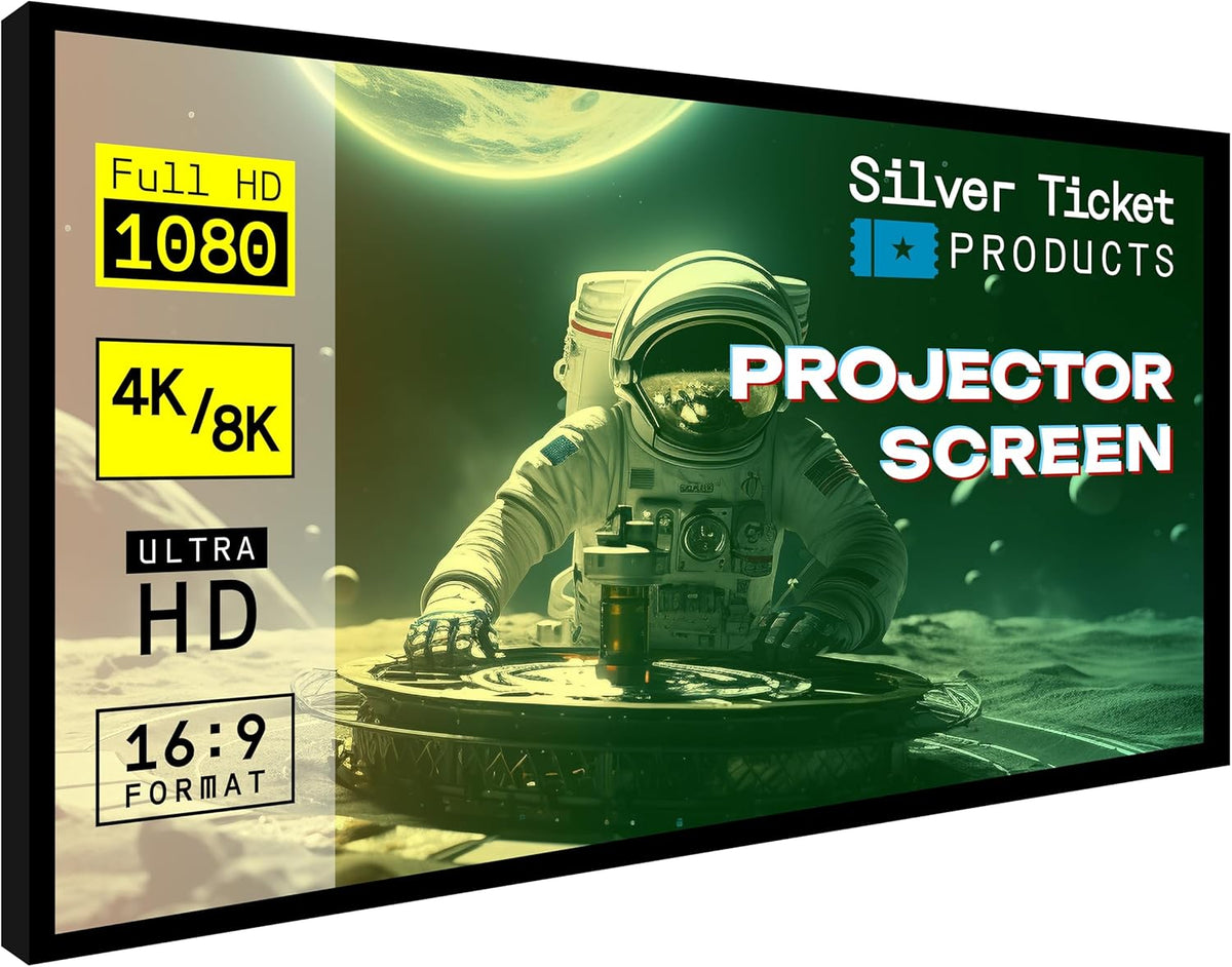 Upgrade Your Home Theater with the STR Series 92" 4K/8K Ultra HD Fixed Frame Projection Screen - Perfect for HDR & Active 3D Movies!
