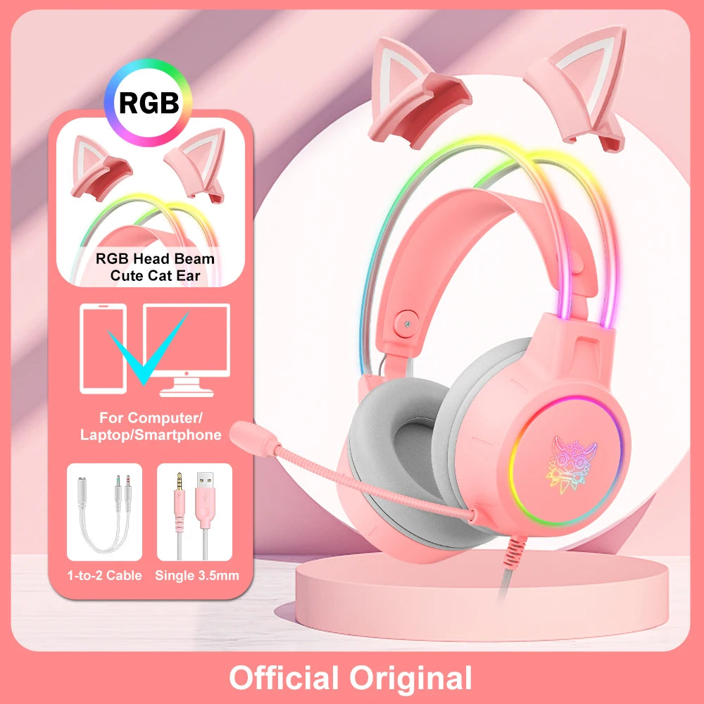 X15 Pro RGB Wired Gaming Headphones with Flexible Mic & Button Control - Perfect for PC Gamers
