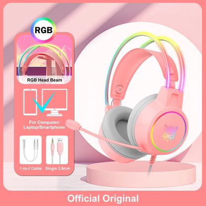 X15 Pro RGB Wired Gaming Headphones with Flexible Mic & Button Control - Perfect for PC Gamers