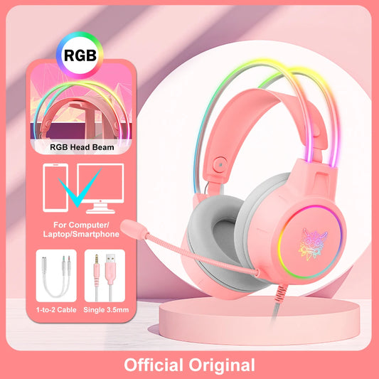 X15 Pro RGB Wired Gaming Headphones with Flexible Mic & Button Control - Perfect for PC Gamers