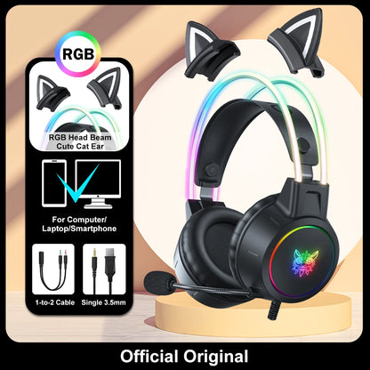 X15 Pro RGB Wired Gaming Headphones with Flexible Mic & Button Control - Perfect for PC Gamers